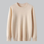 Extrafine Merino Wool Round Neck Sweater for Men | Spring Layering