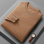 Extrafine Merino Wool Round Neck Sweater for Men | Spring Layering