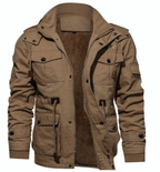 Fleece Lined Wind Resistant Hooded Cotton Coat for Men | Winter Outerwear