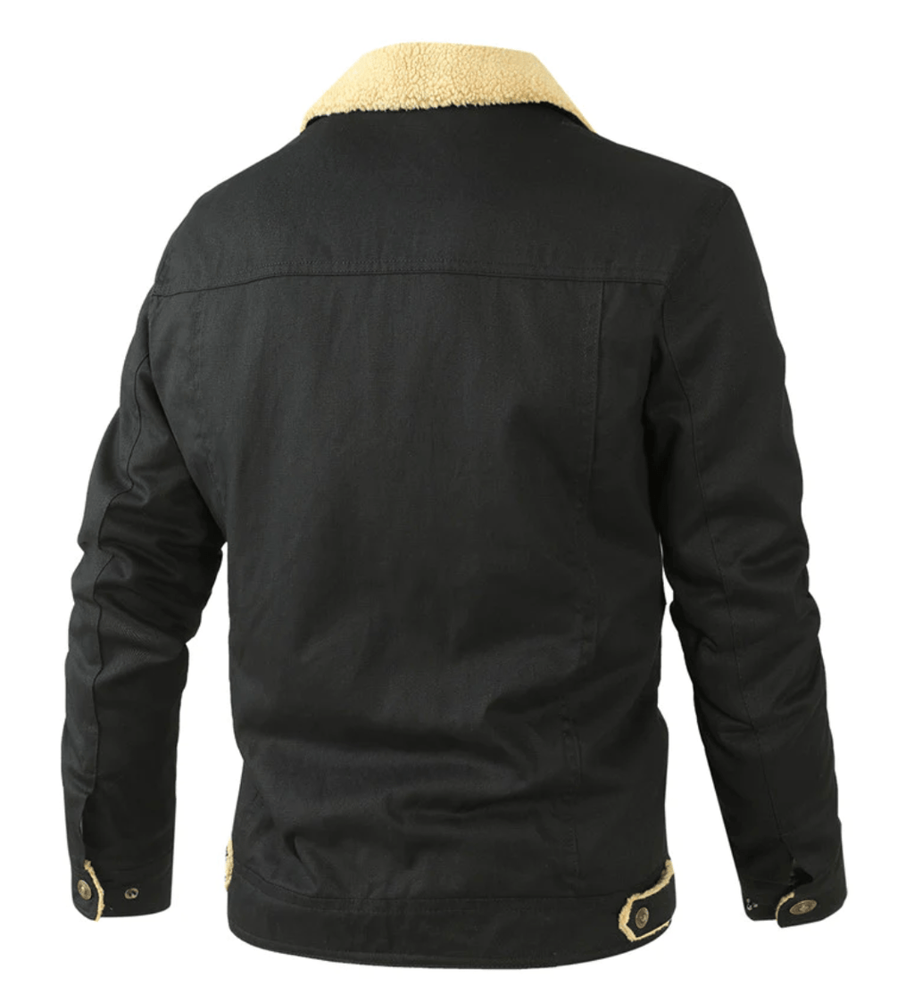 Insulated Multi Pocket Outdoor Jacket with Adjustable Cuffs for Men | Winter