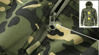 Hooded Camo Jacket with Zip Pockets for Men | Outdoor Wear