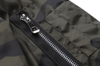 Camo Windbreaker Bomber Jacket with Mandarin Collar for Men | Outdoor Wear