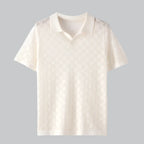 Mulberry Silk Knit Polo Shirt for Men | Business Casual Wear