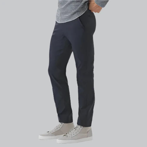 Dirt Repellent Slim Fit Stretch Trousers for Men | Office and Outdoor Wear