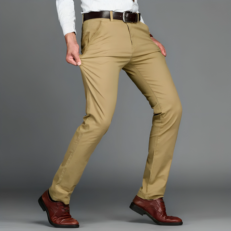 Four Way Stretch Slim Fit Cotton Chinos for Men | Office and Everyday Wear