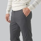 Dirt Repellent Slim Fit Stretch Trousers for Men | Office and Outdoor Wear
