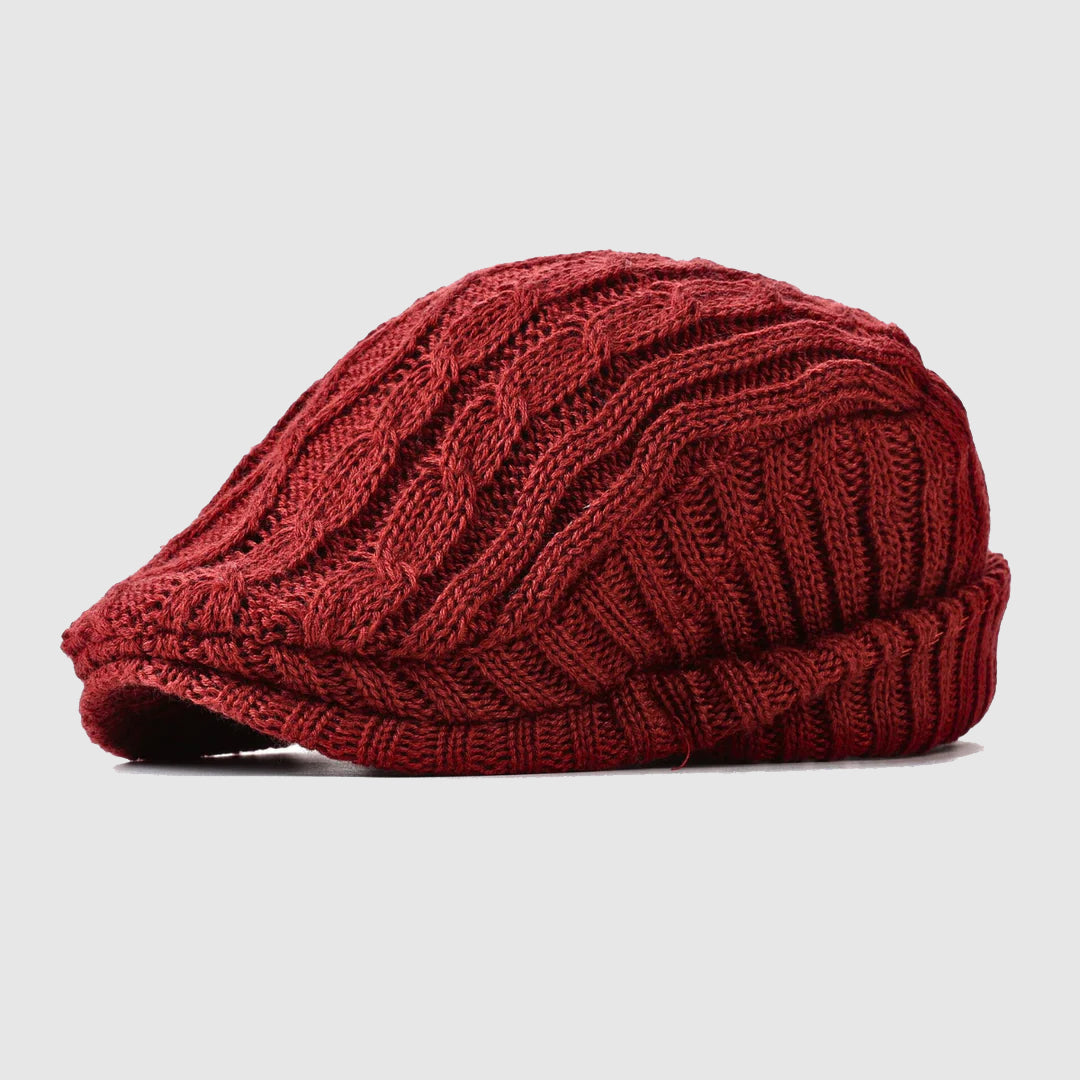 Cable Knit Cap with Fleece Lining