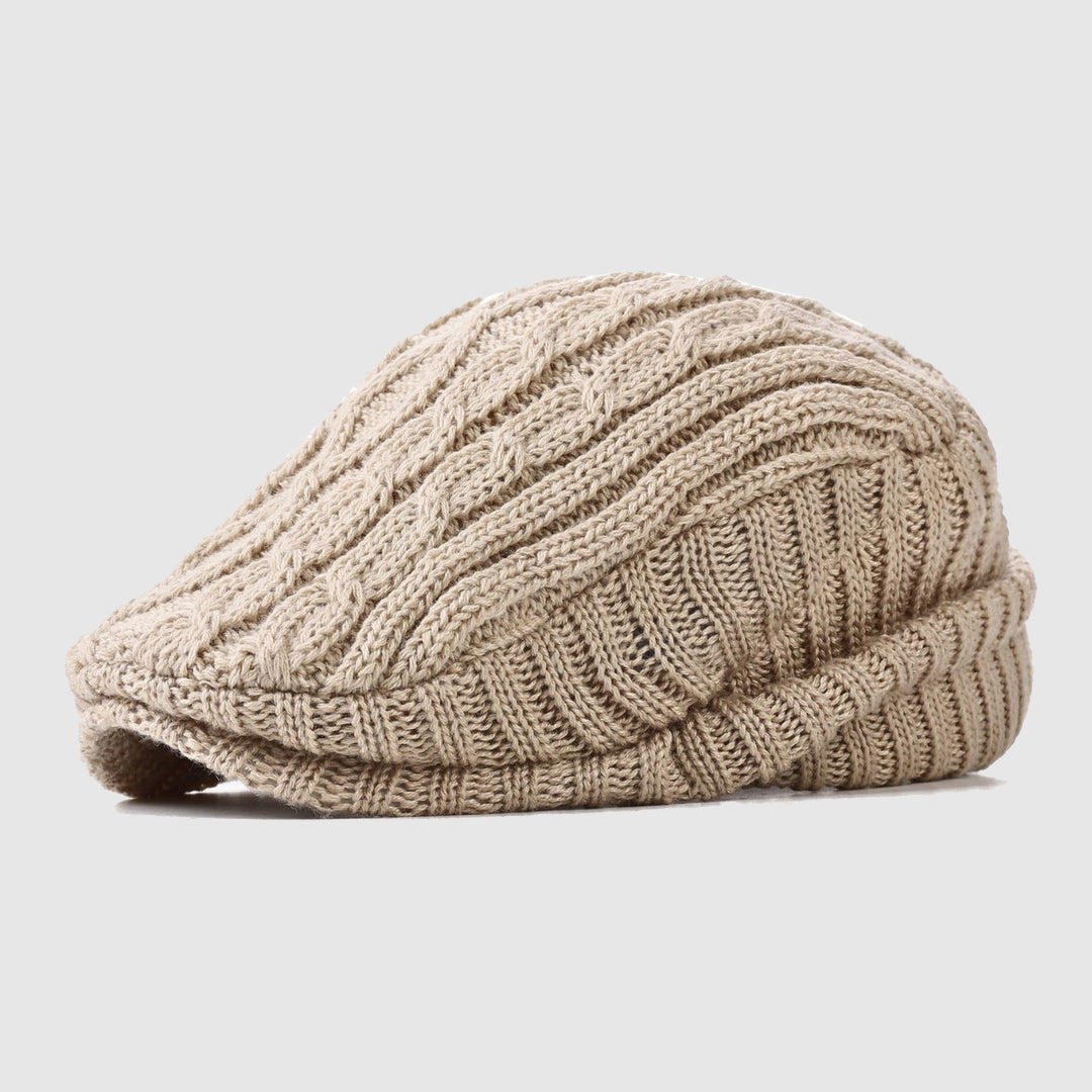 Cable Knit Cap with Fleece Lining
