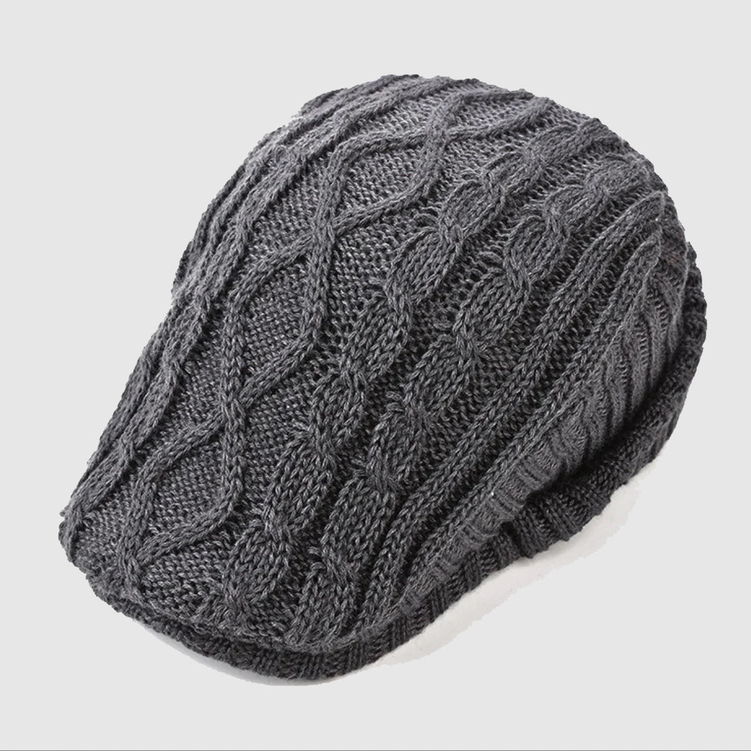 Cable Knit Cap with Fleece Lining