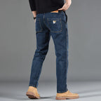 Straight Fit Multi Pocket Denim Jeans for Men | Work and Casual Wear