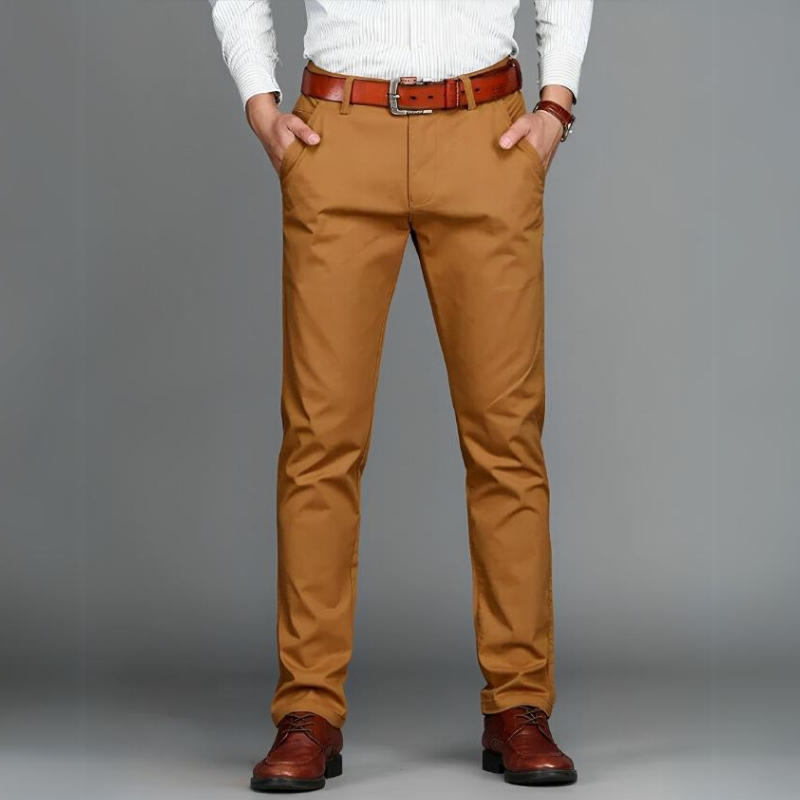 Four Way Stretch Slim Fit Cotton Chinos for Men | Office and Everyday Wear