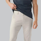 Dirt Repellent Slim Fit Stretch Trousers for Men | Office and Outdoor Wear