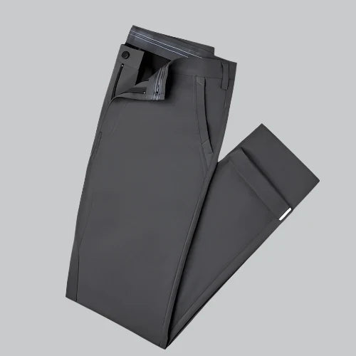 Dirt Repellent Slim Fit Stretch Trousers for Men | Office and Outdoor Wear