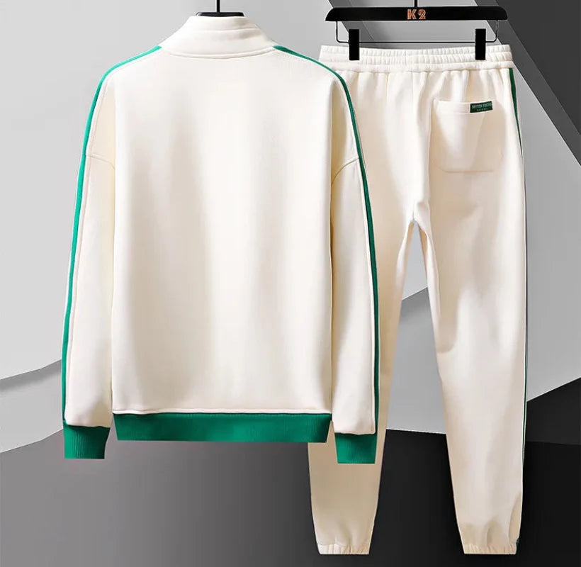 Contrast Stripe Track Jacket and Jogger Set for Men | Activewear