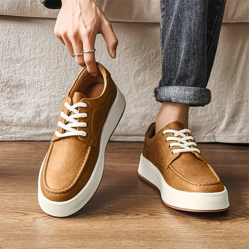 Suede Leather Contrast Sole Casual Shoes for Men | Smart Casual Wear