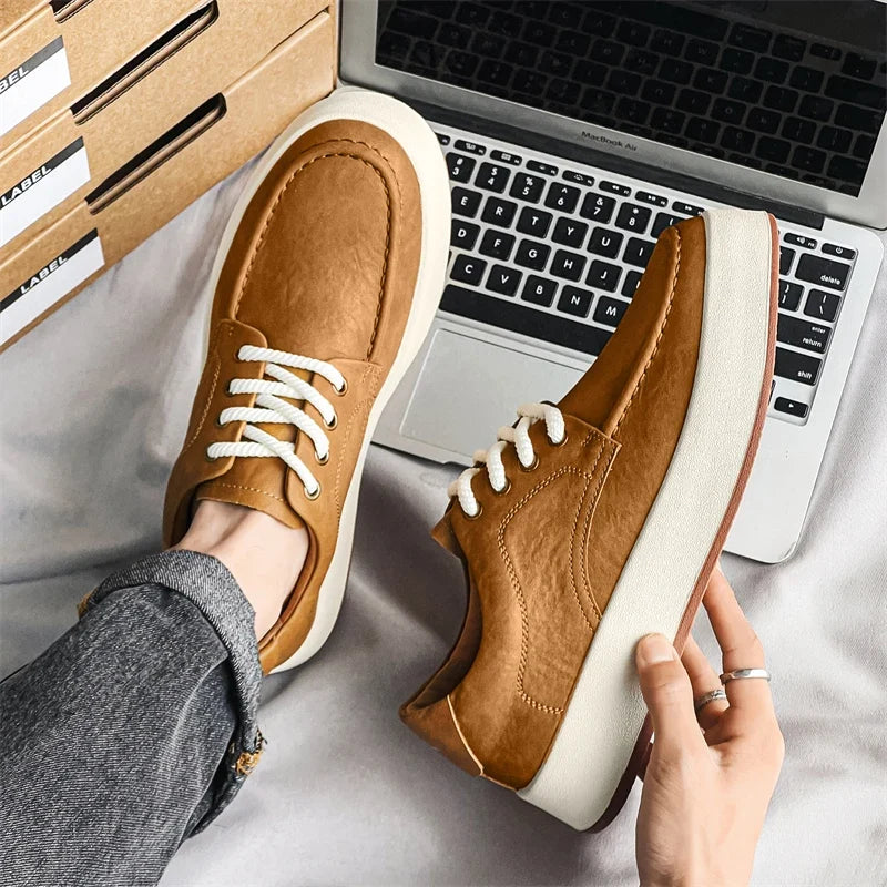 Suede Leather Contrast Sole Casual Shoes for Men | Smart Casual Wear