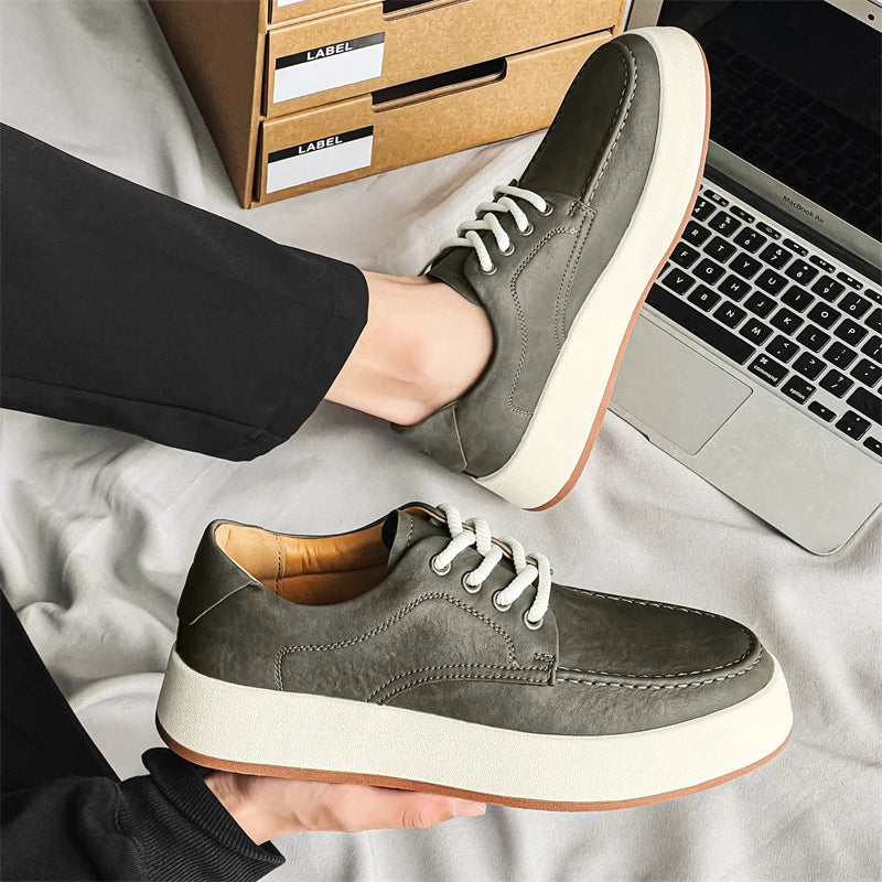 Suede Leather Contrast Sole Casual Shoes for Men | Smart Casual Wear