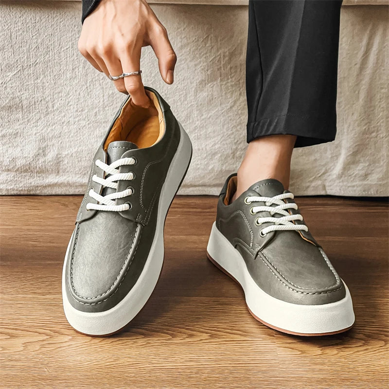 Suede Leather Contrast Sole Casual Shoes for Men | Smart Casual Wear