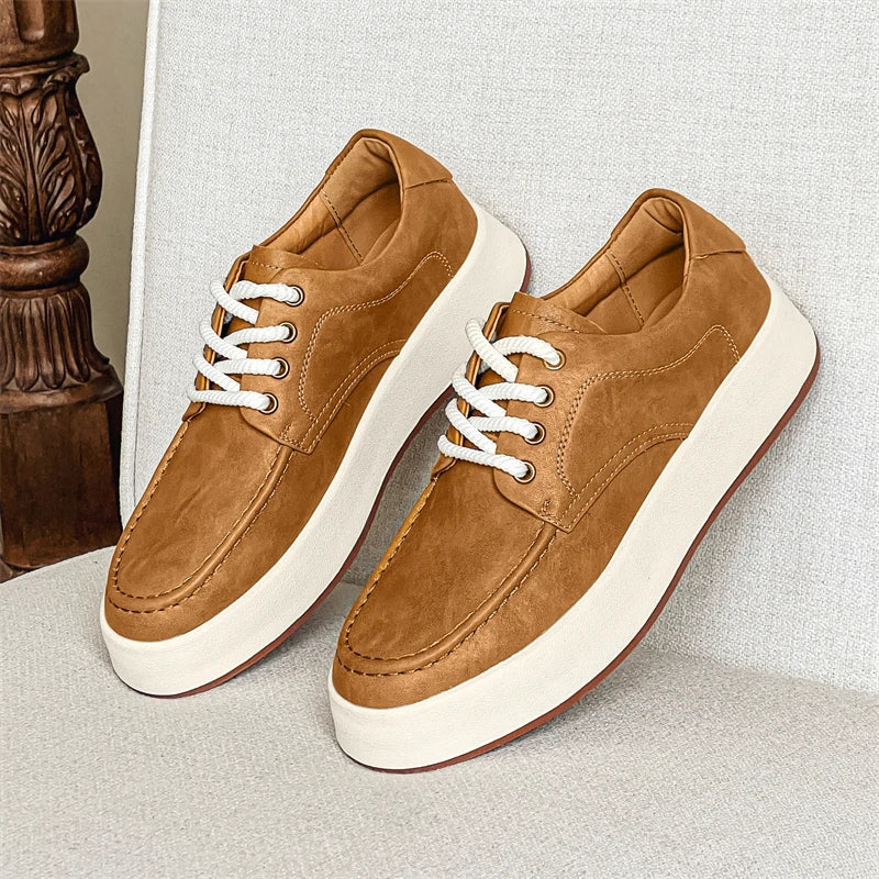 Suede Leather Contrast Sole Casual Shoes for Men | Smart Casual Wear