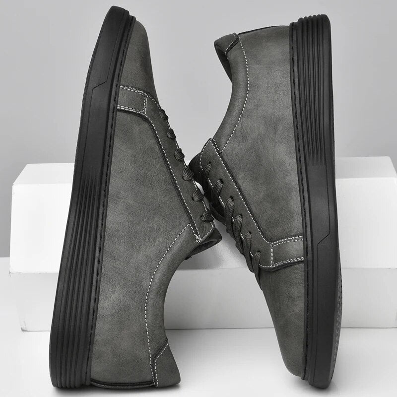 Minimalist Suede Leather Sneakers for Men | Smart Casual Wear
