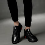 Perforated Leather Low Top Sneakers for Men | Summer Wear