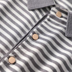 Silk Blend Striped Short Sleeve Polo Shirt for Men | Summer Wear