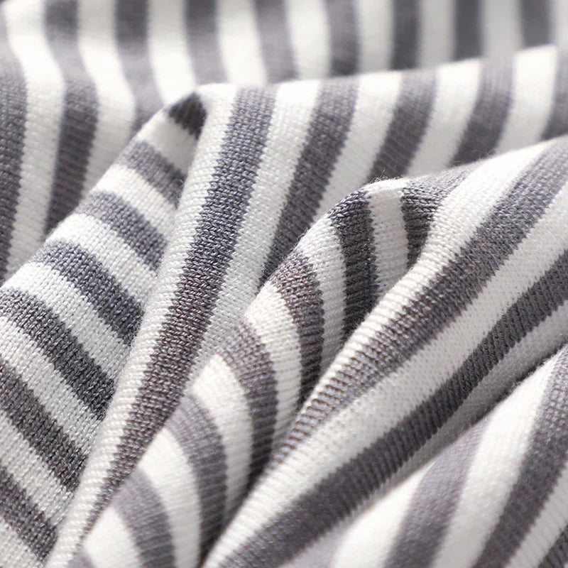 Silk Blend Striped Short Sleeve Polo Shirt for Men | Summer Wear
