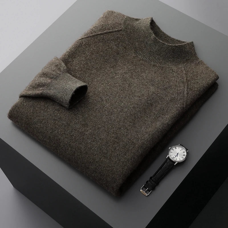 Himalayan Cashmere Crewneck Sweater for Men | Business and Casual Wear