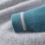 Colour Block Cable Knit Wool Blend Sweater for Men | Cold Weather Wear