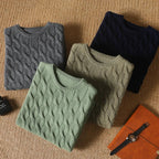 Cable Knit Merino Wool Sweater for Men | Business and Casual Wear