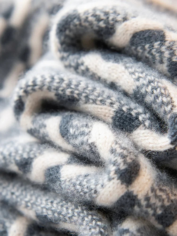Textured Knit Pure Cashmere Crewneck Sweater for Men | Smart Casual Wear