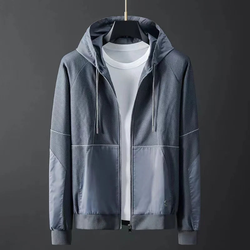 Quick Dry Zip Hooded Tracksuit Set for Men | Sports and Casual Wear