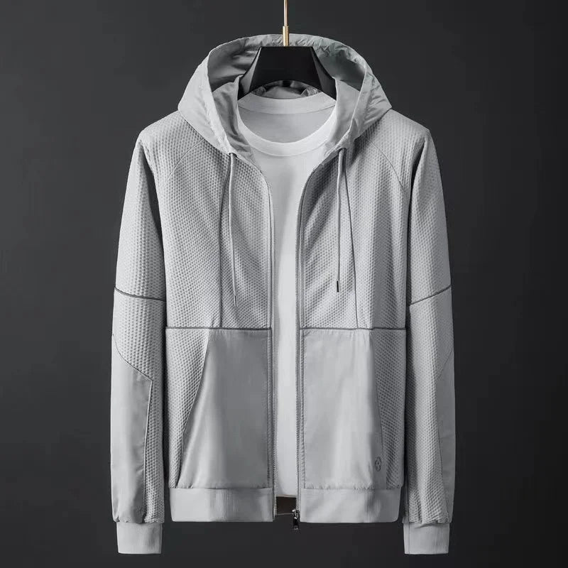 Quick Dry Zip Hooded Tracksuit Set for Men | Sports and Casual Wear