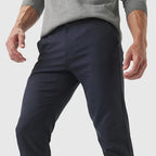 Dirt Repellent Slim Fit Stretch Trousers for Men | Office and Outdoor Wear