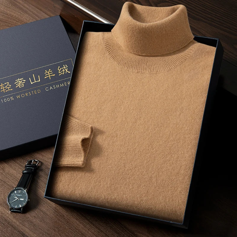 Himalayan Cashmere Turtleneck Sweater for Men | Winter Wear