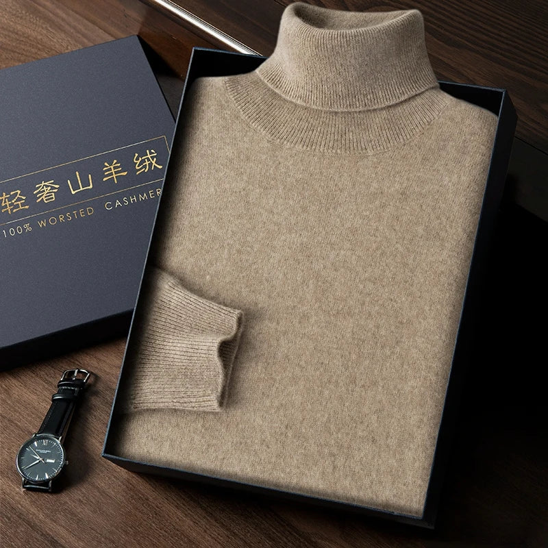 Himalayan Cashmere Turtleneck Sweater for Men | Winter Wear