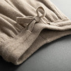 Pure Cashmere Knit Straight Leg Trousers for Men | Autumn and Winter Wear