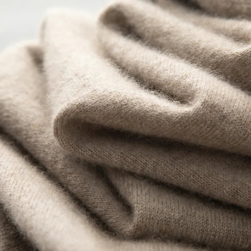 Pure Cashmere Knit Straight Leg Trousers for Men | Autumn and Winter Wear