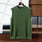 Pure Cashmere Knit Sweater Vest for Men | Autumn and Winter Layering