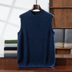 Pure Cashmere Knit Sweater Vest for Men | Autumn and Winter Layering