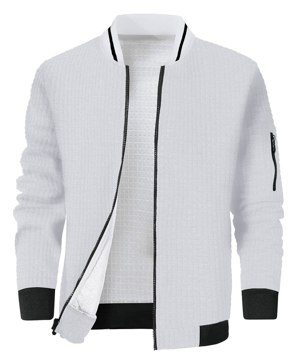 Minimalist Lightweight Zip Up Jacket with Sleeve Pocket for Men | Commuter Wear