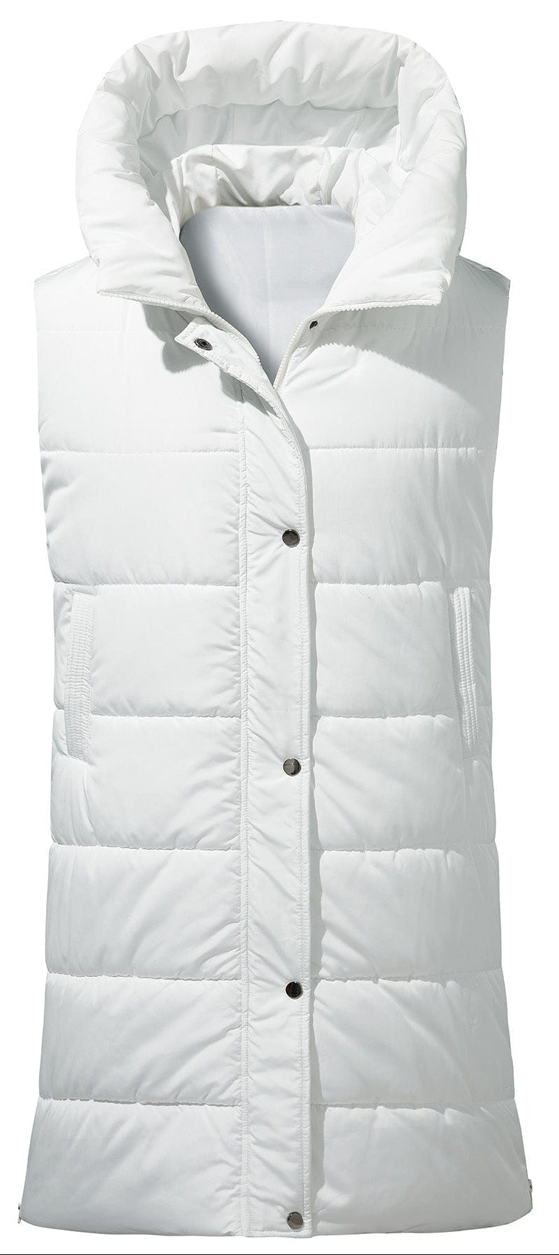 Stand Up Collar Longline Quilted Vest for Men | Winter Layering