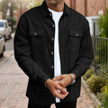 Waffle Texture Button Up Overshirt for Men | Spring and Autumn Layering