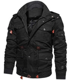 Fleece Lined Wind Resistant Hooded Cotton Coat for Men | Winter Outerwear