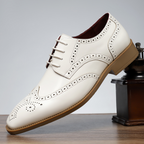 Handcrafted Two Tone Patina Wingtip Oxford Shoes for Men | Weddings and Business