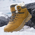 Fleece Lined High Top Winter Hiking Boots for Men | Snow and Trail Use