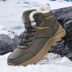 Fleece Lined High Top Winter Hiking Boots for Men | Snow and Trail Use