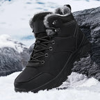 Fleece Lined High Top Winter Hiking Boots for Men | Snow and Trail Use