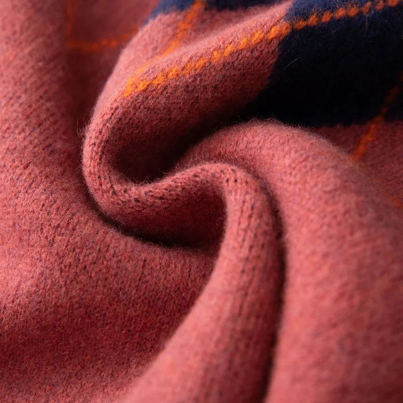 Argyle Pattern Merino Wool Sweater for Men | Casual and Business Wear