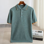 Merino Wool Knit Polo Shirt for Men | Business Casual Wear